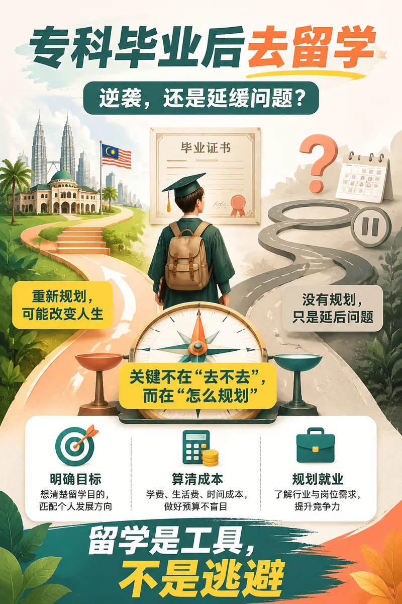 专科生去马来西亚读书，到底是逆袭，还是给自己争取几年时间？