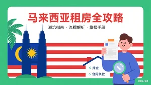 马来西亚租房全流程避雷指南：从选房到退租，避开 90% 的坑！