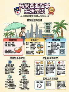 大马留学基本生活常识：从“小白”到“老马”的适应指南